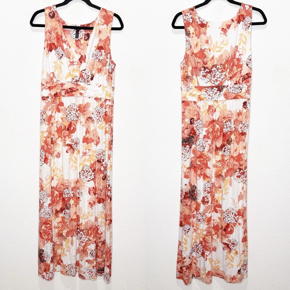 Soma Wrapped Maxi Dress Jersey Floral Empire Lounge
